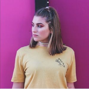 Yellow Brixton Rose T-shirt